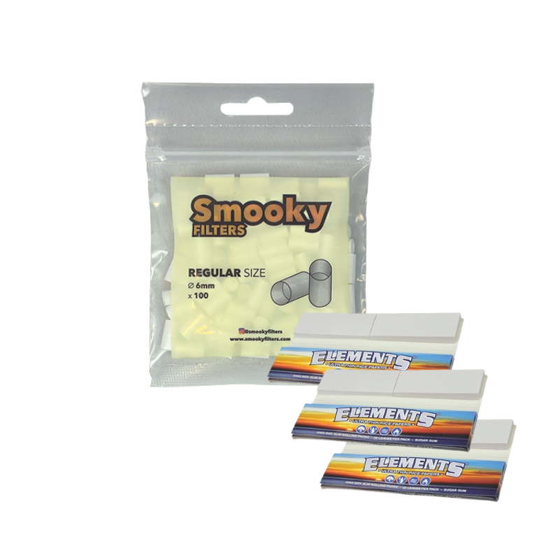 Bolsa Smooky Filters Regular Size 6 mm – 100 unidades regalo Elements
