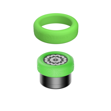 Silicone Grip Flower Mill 2.5 STANDARD – Protector de silicona para grinder verde
