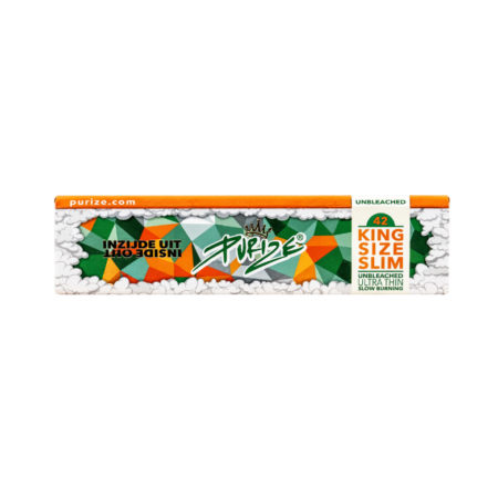 Librillo PURIZE King Size Slim Unbleached con 42 papeles naturales sin blanquear